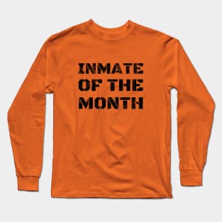 FUNNY LAZY HALLOWEEN COSTUME INMATE OF THE MONTH Long Sleeve T-Shirt